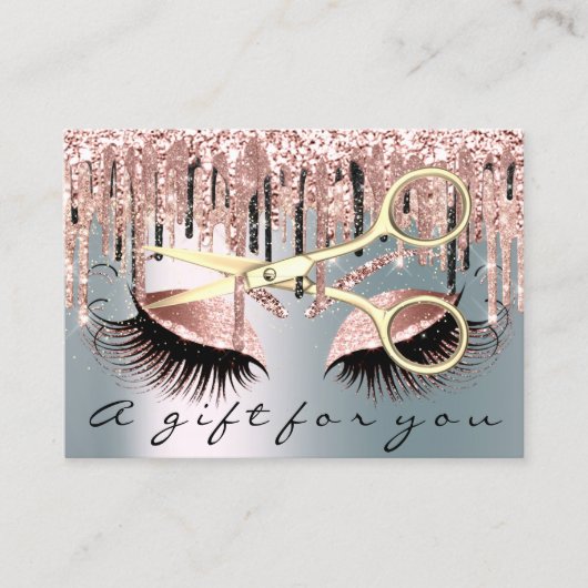 Cadeaubon hairdresser Roos roky Blue Visitekaartje (Voorkant)