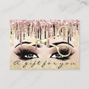 Cadeaubon Hairdresser Roos Vip Gold Makeup Visitekaartje