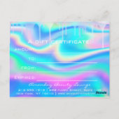 Cadeaubon Holograaf Eenhoorn Rainbow Logo Briefkaart (Achterkant)