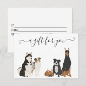 Cadeaubon Hond Grooming Digitaal Vet Boarding Kaart (Voorkant / Achterkant)