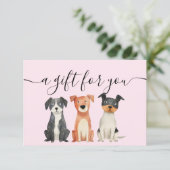 Cadeaubon Hond Grooming Huisdier Zittend Dierenart (Staand voorkant)