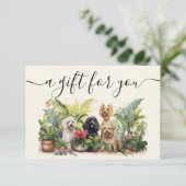 Cadeaubon Hond Grooming Huisdier Zittend Dierenart (Staand voorkant)