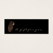 Cadeaubon Ivory Hairdresser Makeup Black Mini Visitekaartjes (Voorkant)