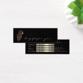 Cadeaubon Ivory Hairdresser Makeup Black Mini Visitekaartjes (Bureau)