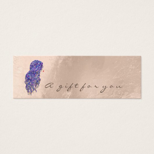 Cadeaubon Ivory Hairdresser Makeup Mermaid Mini Visitekaartjes (Voorkant)