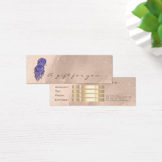 Cadeaubon Ivory Hairdresser Makeup Mermaid Mini Visitekaartjes (Bureau)