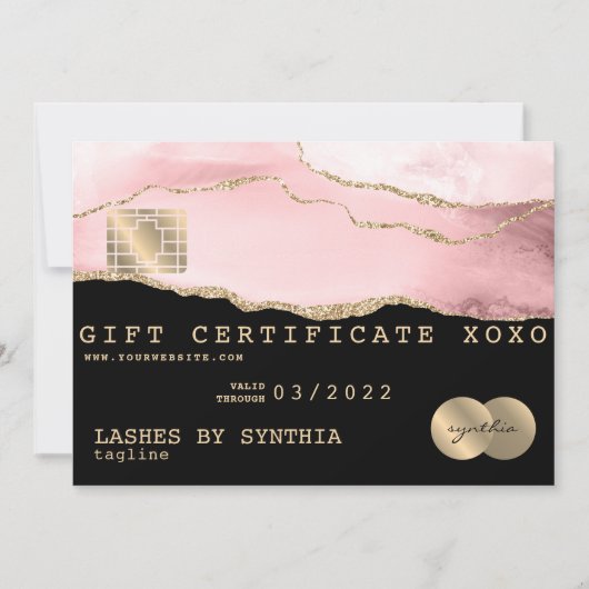 Cadeaubon Kaart Cadeaubon Voeg je Logo toe (Voorkant)