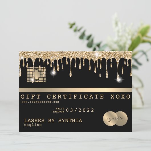 Cadeaubon Kaart Cadeaubon Voeg je Logo toe (Staand voorkant)