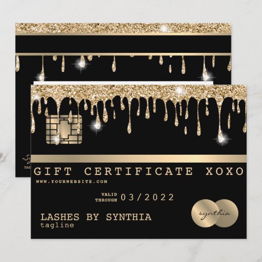 Cadeaubon Kaart Cadeaubon Voeg je Logo toe (Voorkant / Achterkant)