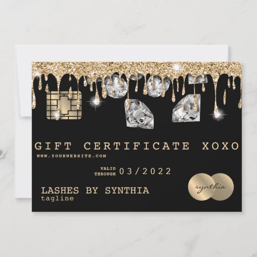 Cadeaubon Kaart Cadeaubon Voeg je Logo toe (Voorkant)