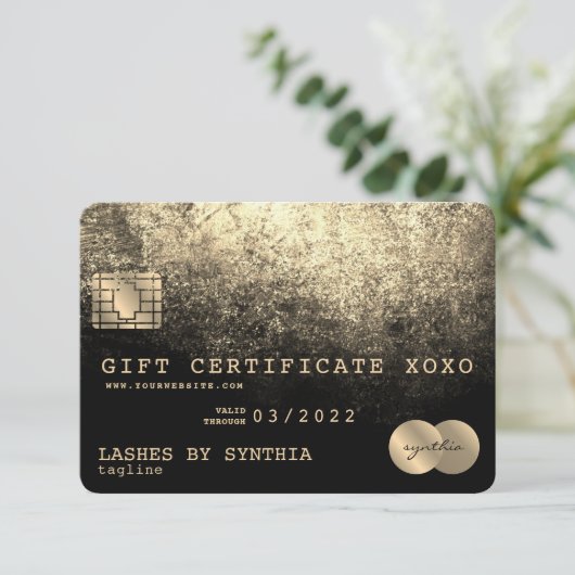 Cadeaubon Kaart Cadeaubon Voeg je Logo toe (Staand voorkant)