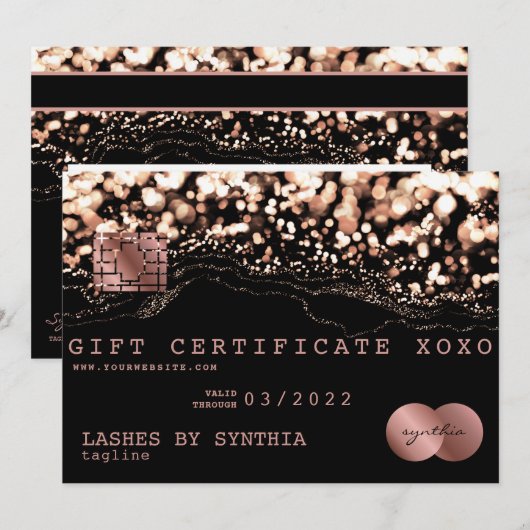 Cadeaubon Kaart Cadeaubon Voeg je Logo toe (Voorkant / Achterkant)