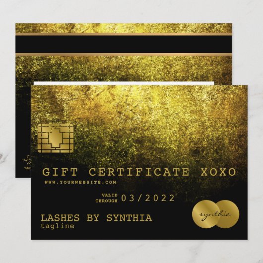 Cadeaubon Kaart Cadeaubon Voeg je Logo toe (Voorkant / Achterkant)