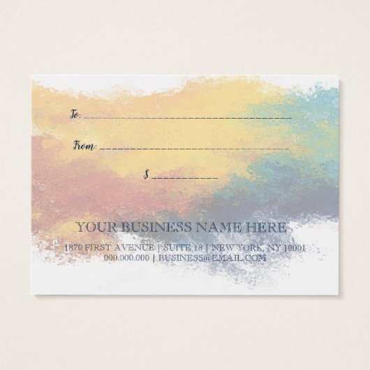 Cadeaubon Kaart Mighty, 3,5" x 2,5", standaard (Achterkant)