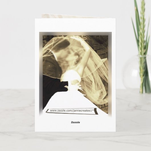 Cadeaubon Kaart voor aangepaste tekstweduwen (Achterkant)