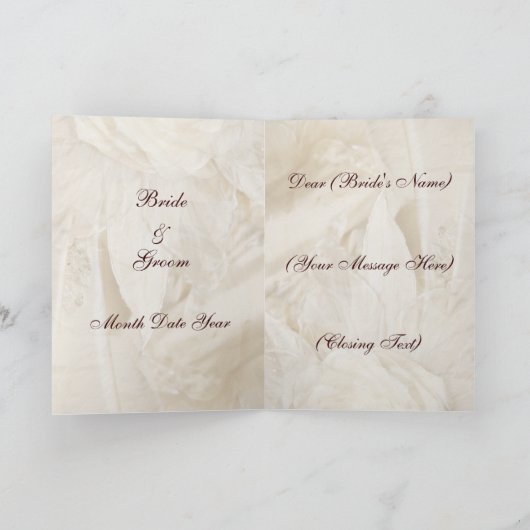 Cadeaubon Kaart voor aangepaste tekstweduwen (Binnen)