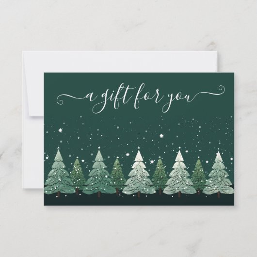 Cadeaubon Kerstbomen Kaart (Voorkant)
