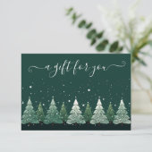 Cadeaubon Kerstbomen Kaart (Staand voorkant)