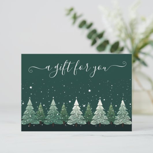 Cadeaubon Kerstbomen Kaart (Staand voorkant)