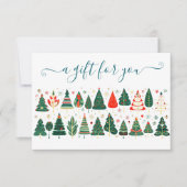 Cadeaubon Kerstboom Scandinavisch Kaart (Voorkant)