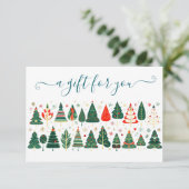 Cadeaubon Kerstboom Scandinavisch Kaart (Staand voorkant)