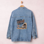 Cadeaubon koffiegeschenken | Grappige koffie citat Denim Jacket (Hangar)