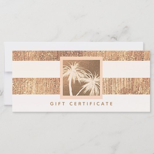 Cadeaubon Koper & Crème Tropische Palmboom (Voorkant)