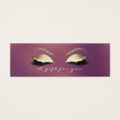 Cadeaubon koper Roos Gold Lashes Makeup Mini Visitekaartjes (Voorkant)