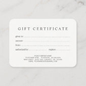 cadeaubon kortingskaartje (Achterkant)