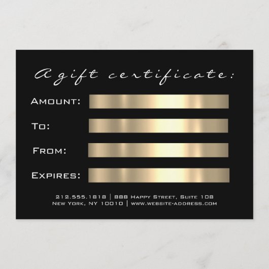 Cadeaubon Lash Black Diamond Beauty Makeup (Achterkant)