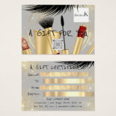 Cadeaubon Lash Make-up Esthetische Logo QR-code Visitekaartje (Voorkant /achterkant)