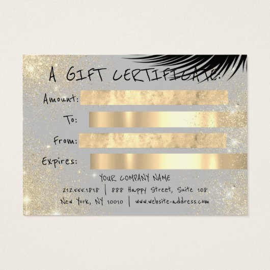 Cadeaubon Lash Make-up Esthetische Logo QR-code Visitekaartje (Achterkant)