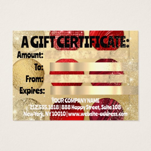 Cadeaubon Lash Make-up Logo QR rode lippen Visitekaartje (Achterkant)