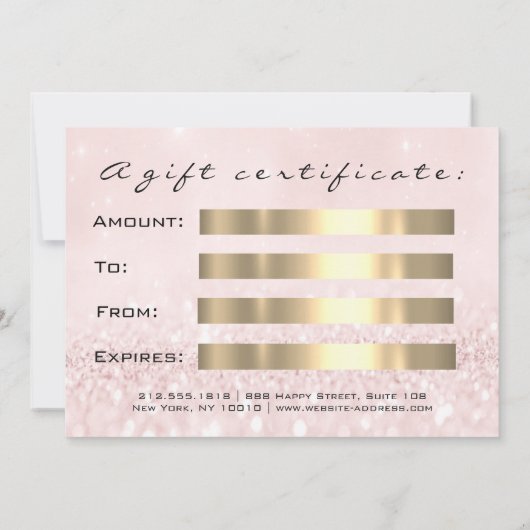 Cadeaubon Lash Pink Diamond Beauty Makeup (Achterkant)