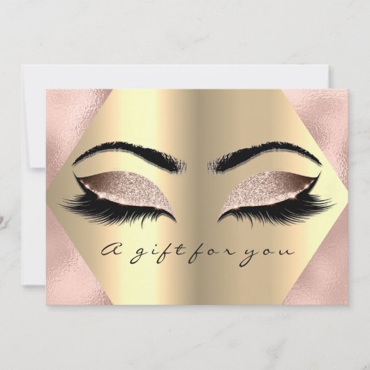 Cadeaubon Lash Pink Metallic Beauty Makeup (Voorkant)