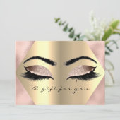 Cadeaubon Lash Pink Metallic Beauty Makeup (Staand voorkant)