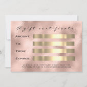 Cadeaubon Lash Pink Metallic Beauty Makeup (Achterkant)