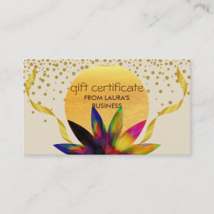 Cadeaubon Lotus Flower Yoga Healing Health Visitekaartje