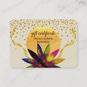 Cadeaubon Lotus Flower Yoga Healing Health Visitekaartje