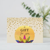 Cadeaubon Lotus Flower Yoga Meditation Informatiekaartje (Staand voorkant)