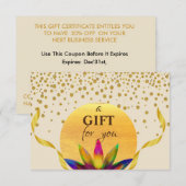 Cadeaubon Lotus Flower Yoga Meditation Informatiekaartje (Voorkant / Achterkant)