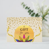 Cadeaubon Lotus Flower Yoga Meditation Informatiekaartje (Staand voorkant)