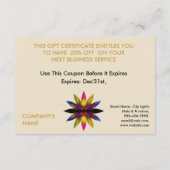 Cadeaubon Lotus Flower Yoga Meditation Informatiekaartje (Achterkant)