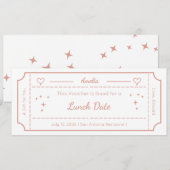 Cadeaubon, Lunch Date Aangepaste Cadeaukaart Kaart (Voorkant / Achterkant)