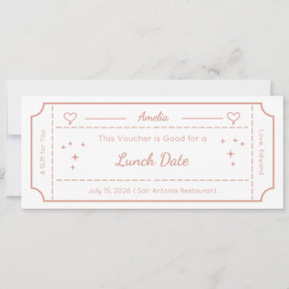 Cadeaubon, Lunch Date Aangepaste Cadeaukaart Kaart