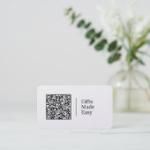 Cadeaubon Made Easy | Aanpasbare QR-code en logo Visitekaartje (Staand voorkant)
