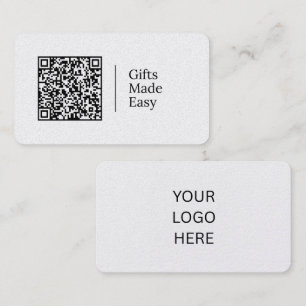 Cadeaubon Made Easy Aanpasbare QR-code en logo Visitekaartje
