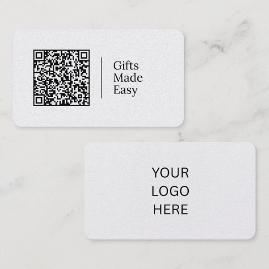 Cadeaubon Made Easy | Aanpasbare QR-code en logo Visitekaartje (Voorkant / Achterkant)