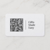 Cadeaubon Made Easy | Aanpasbare QR-code en logo Visitekaartje (Voorkant)