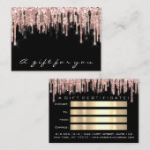 Cadeaubon Makeup Eyelash Hair Nails Black Visitekaartje (Voorkant / Achterkant)